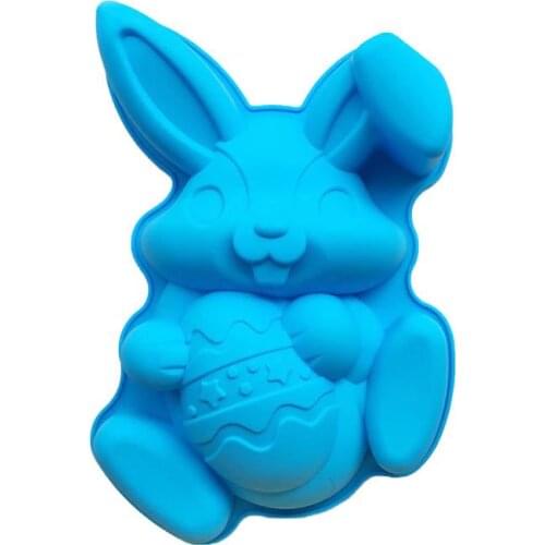 Easter Bunny Silicone Mold 12 Holes Chocolate Mould Cakes Jelly Candy Baking Molds 3D Fondant Cake Decorating Tools