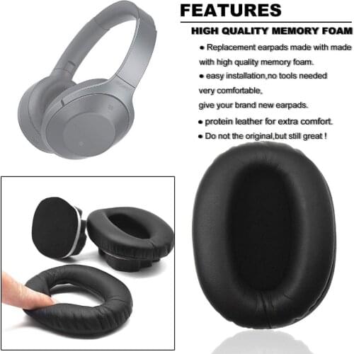 Replacement Foam Ear Pads Cushions for Sony WH1000XM2 MDR-1000X Headphones with Clip Ring Tuning Tone Cotton Earpad Best 4.19