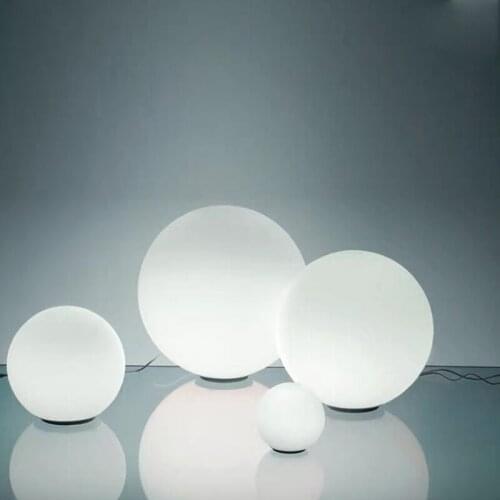 Nordic Modern Table Lamp White Glass Ball Table Lamps For Living Room Beroom Study Desk Decor Light Nights Home E27 Bedside Lamp