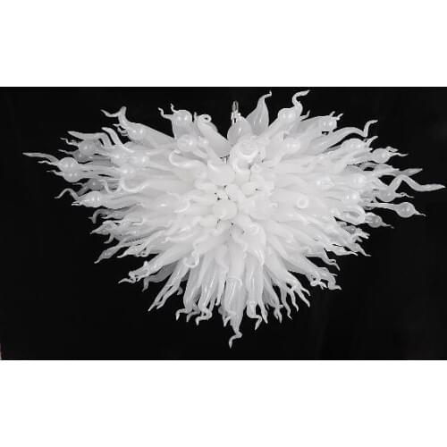 LED Light Source Hand Blown Glass Chandeliers Lightings Flower Designed for Bedroom Decor