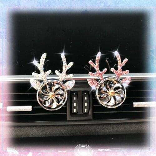 Car Decoration Perfume Fan Car Interior Car Perfume Air Conditioning Air Conditioning Nozzle Car Perfume Diamond Antlers