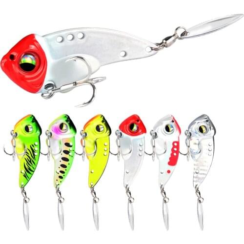 VIB Vibration Bait Spinner Spoon Fishing Lures 1Pcs Rotating Metal 8.5g 12.5g 17g Jigs Trout Winter Fishing Hard Baits Pesca