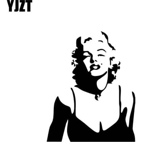 YJZT 13.4*16.6CM Sexy Charming Elegant Lady Fashion Cool Style Black/Silver Vinyl Decal Car Sticker Silhoutte Design C20-1013