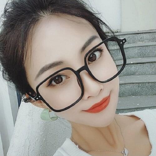New Square Glasses Frame Women vintage Eyeglasses Frames Oversized Big Size Optical Frames Glasses Frame Clear lens Eyeware