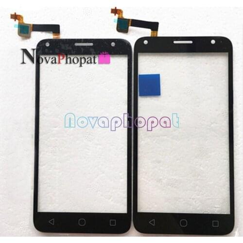Novaphopat Black/White Sensor Screen For Alcatel One Touch 5010 5010D OT5010 Touch Screen Digitizer Panel replacement ;10pcs/lot