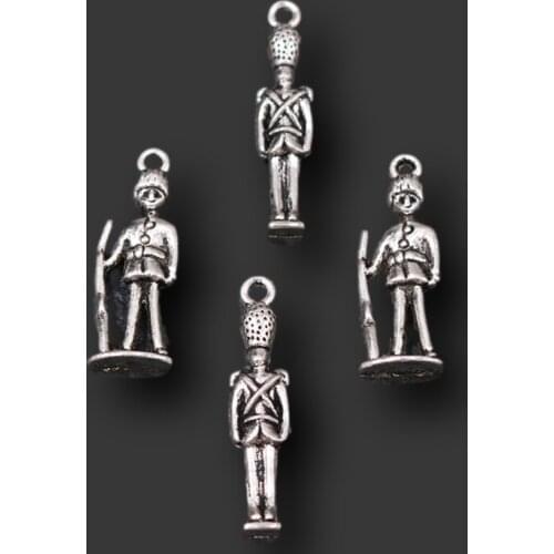 Soldier Pendant, Queen Royal Palace Guard Charm, England Charm, Silver Color Charms, DIY Jewelry Making