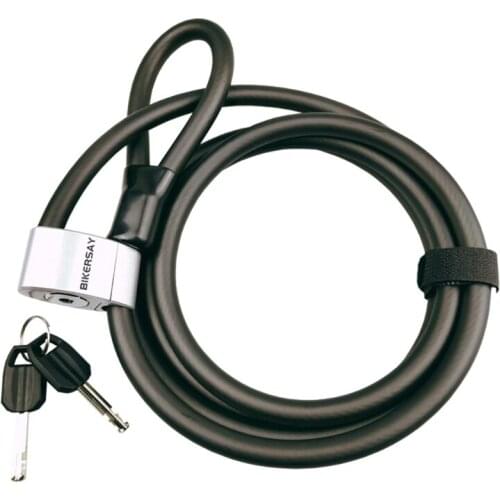 11UE 2.2m Bicycle Lock Cable Mtb Road Bicycle Anti-theft Security Steel Wire Lock