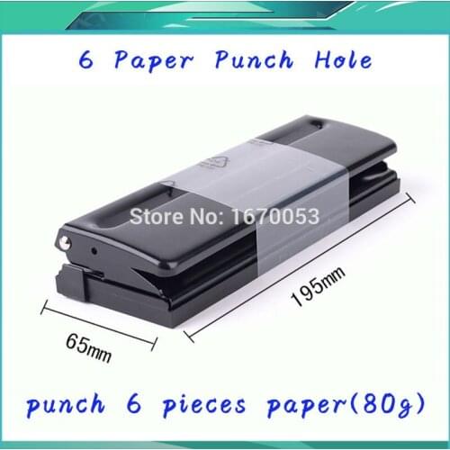 6 Hole Punching Machine Loose Leaf Inside Pages Artifact Adjustable DIY Papers