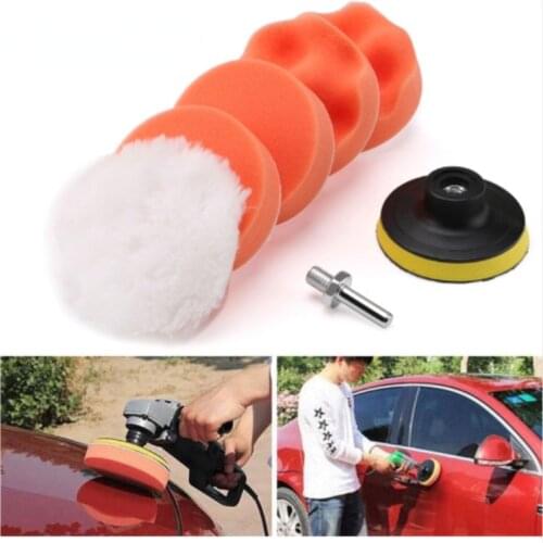 Household Car Polishing Disc Pad Self-adhesive Polishing Waxing Set Sponge Wheel Wool Polisher Buffing Buffer Cleaning Tool