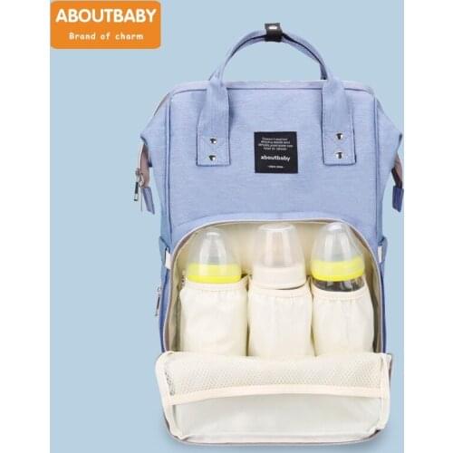 ABOUTBABY Fashion Mummy Maternity Bag ith Stroller Straps for Baby Care Multi-function Diaper Bag Backpack Nappy Baby Bag w