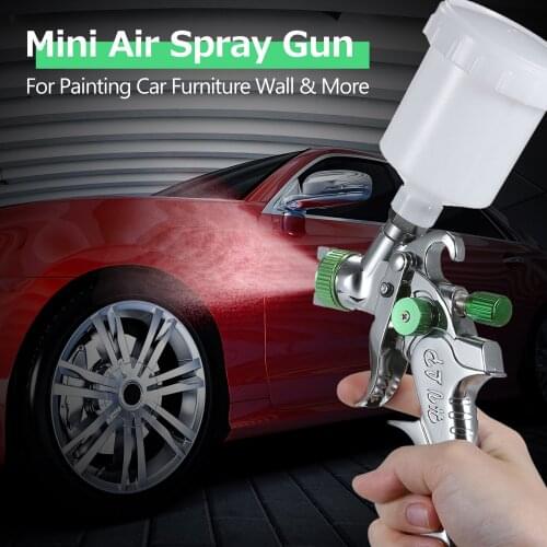 KKMOON TE2006 Gravity Feed Air Spray Gun Mini Sprayer Paint Gun with 100ML Cup 1.0mm Nozzle for Painting Car Furniture Wall