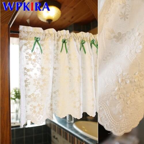 American Short Window Floral Short Coffee Curtains For Living Room Roman Blinds Curtain Valance Cabinet Dust Curtain SQ014D3