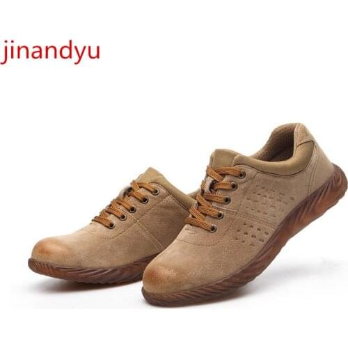 Anti-smashing Anti-piercing Steel Toe Work Safety Shoes Mens Welding Welder Shoes Waterproof Light Indestructible Shoes Man