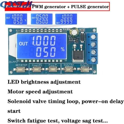 1Hz-150KHz Dual Mode LCD PWM Pulse Frequency Duty Cycle Module Signal Generator Driver Module for Motor Lamp Solenoid Valve load
