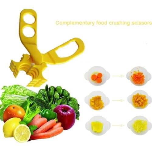Food Grade Material Multifunctional Food Scissors Infant Complementary Scissors Fruit and Vegetable Feeding Crushing Scissors