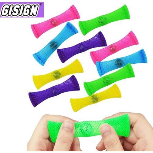 Sensory Marbles Ball Fidget Toys Set Autism Adhd Anxiety Edc Stress Relief Hand Braided Mesh Easy Bend Marble Kids Anti Stress