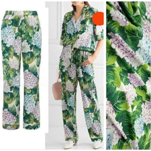 Printed Italian Luxury Brand Polyester Fabric Skirt Pajamas Womens Clothing for Dress Fashion Fabrics Wholesale Cloth Per Meter