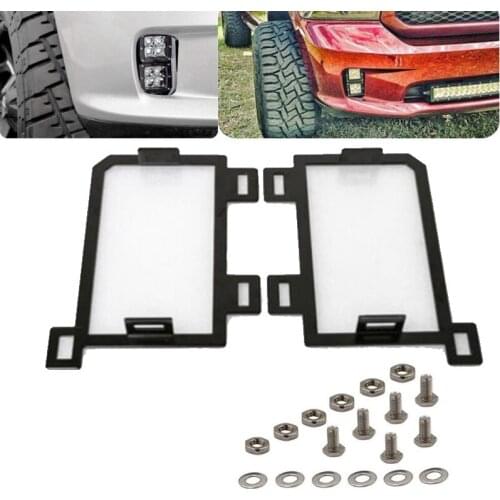 2pcs LED Fog Light Front Hidden Bumper Mounting Brackets for Dodge Ram 1500 2013-2018 for 3 Inches LED Light Cubes