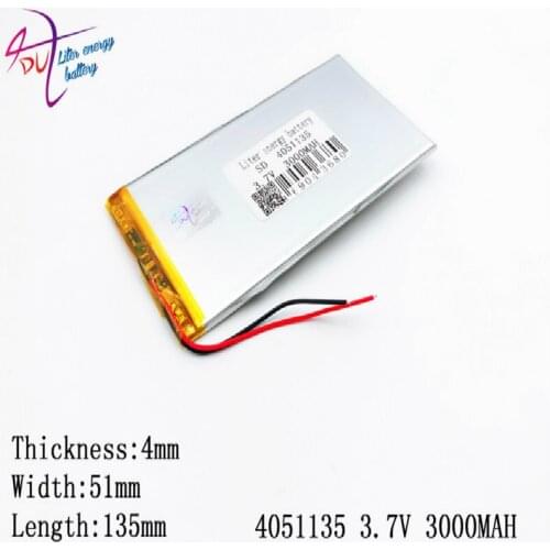 Liter energy battery 4051135 3.7V 3000MAH 4050135 can be customized wholesale CE FCC ROHS MSDS quality certification