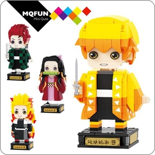 LP Super hero anime japanese cartoon swordsman action figures diamond building block assembly model educational kids toys