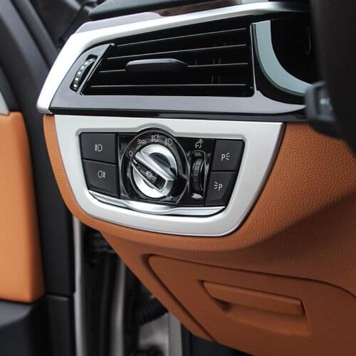 ABS Matte For BMW 5 Series G30 2017 2018 Accessories Car Headlamps Adjustment Switch Cover Trim Interior Car Styling 1pcs