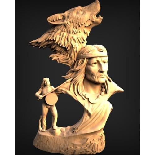 Stl model 3D carved figure sculpture 3d model for cnc machine in STL file format _man