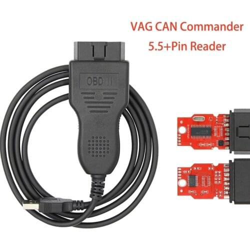 OBD2 Car Diagnostic Cable VAG CAN Commander 5.5+Pin Reader 3.9 Beta for Audi/VW/Skoda IMMO box reader/programmer OBDII Scanner