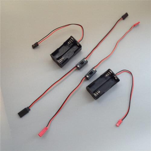 RC Model DIY On/Off Switch JST Connector 6V Receiver Box RC Light Nitro Power Box AA Battery Box for Flysky Frsky Transmitter