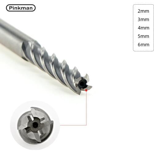 Pinkman 1pc Four Flute 2-6mm CNC Milling Cutter Router Bit For Metal Carbide Milling Cutters Router Drill Bits For Metal Tool