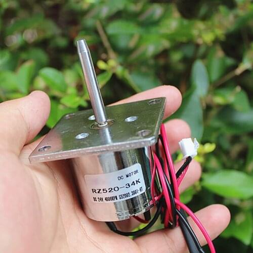 DC24V 80mA 4000rpm Long Shaft High Speed Micro Motor Permanent Strong Magnetic Carbon Brush Motor DC12-24V