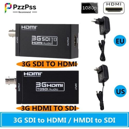 PzzPss 3G HDMI-compatible to SDI Converter SDI Adapter Audio HD-SDI/3G-SDI Adapter BNC 1080P DAC Converter for Monitor HDTV