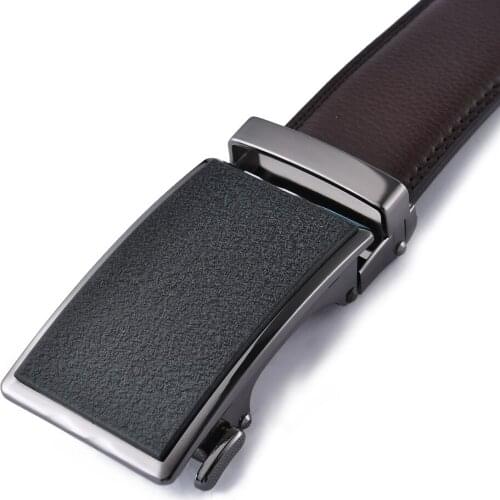 Fashion Automatic Buckle Belt for Men Leather Mens Belt Male Classy Touser Top Quality Designer Luxury Accessories Black New