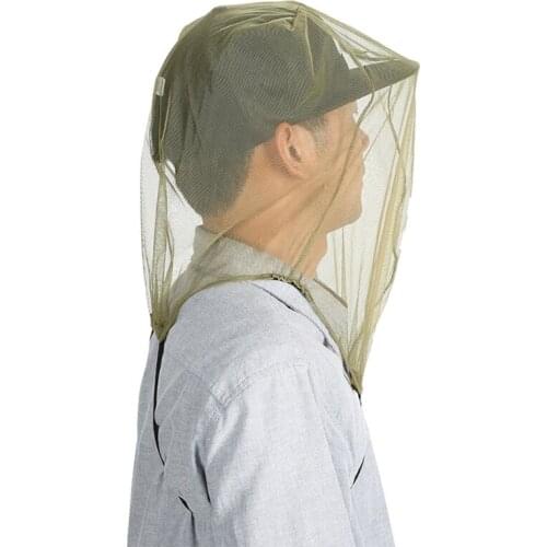 A5KC Survival Anti Mos-quito Bug Bee Insect Head Face Protect Net Cover Travel Mesh Hat Camping Protector Camping Equipment
