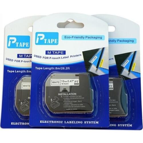 Compatible Brother Label Tapes Mk231 M-K231 12mm Black On White