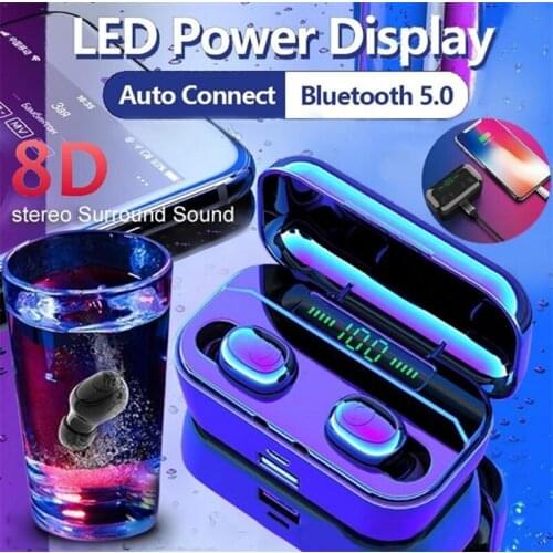 G6S Tws Bluetooth 5.0 Wireless Earphones Led display Touch Control In Ear headsets with Microphone 2200mAh Power Bank Earbuds