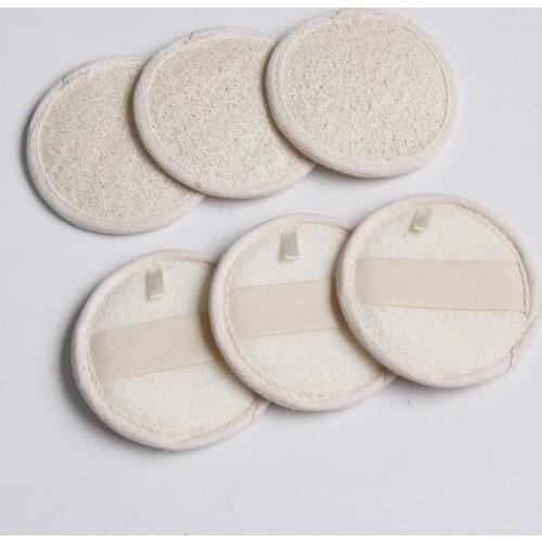 10cm Round Shaped Natural Loofah Pad Exfoliating Face Sponge Remove the Dead Skin Spa Massage Loofah Pads