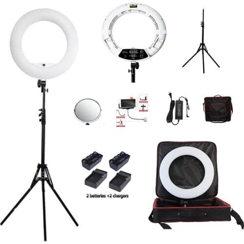 Yidoblo White FD-480II LED Ring lamp Light Make up Lighting sefie ring lamp set + standing (2M)+ bag + batteries