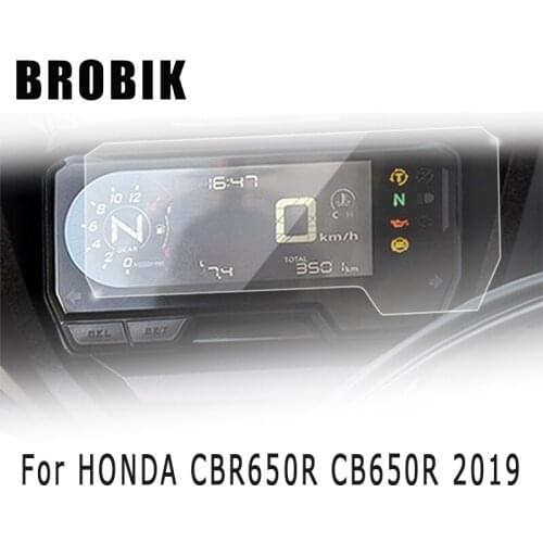 BROBIK Motorcycle Speedometer Scratch Cluster Screen Protection Film Protector For HONDA CBR650R CB650R 2019