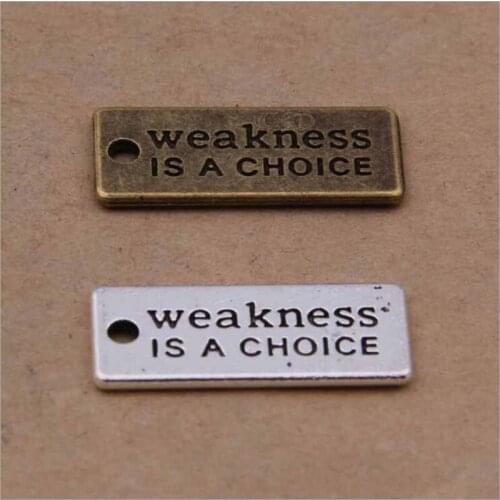 High Quality 30 Pieces/Lot 22mm*9mm Letter Printed Charm For DIY Jewelry