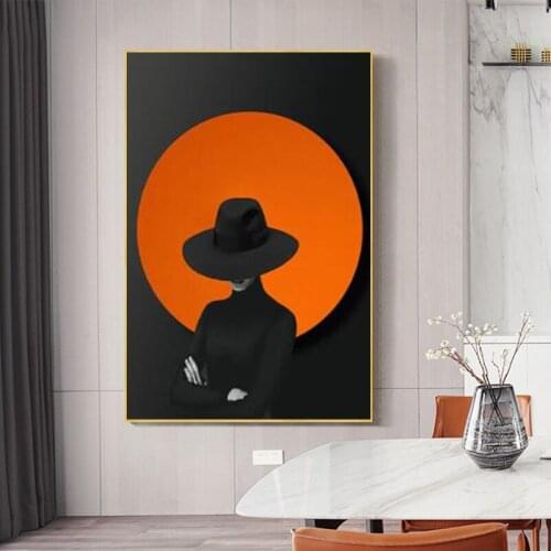 Abstract Sexy Woman Art Canvas Paintings on the Wall Art Posters and Prints Nordic Art Black And White Pictures For Living Room