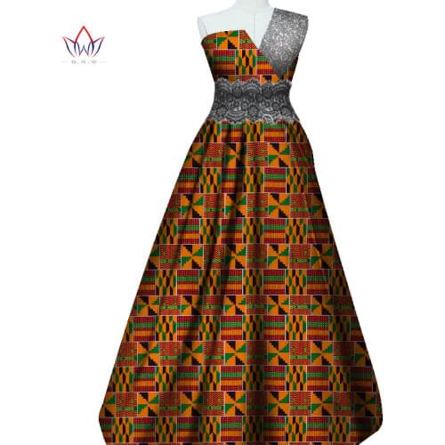 Ankara Summer Bridesmaid Dresses African Bazin Riche 2020 Wedding Clothing Prom Gown Fashion Dashiki Womens Clothing WY8533