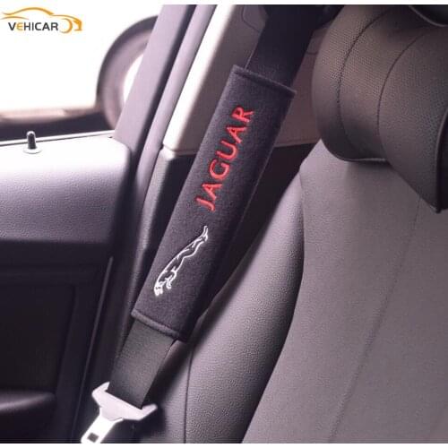 VEHICAR 2PCS Car Seat Belt Pads Cotton Seat Shoulder Strap Pad Cushion Cover for JACUAR Vehicle Seat Belts Pad Accessories