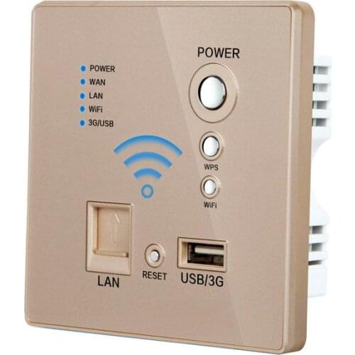 Free shipping WIFI USB Socket best price Champagne color Wall Outlet Power Outlet internet socket