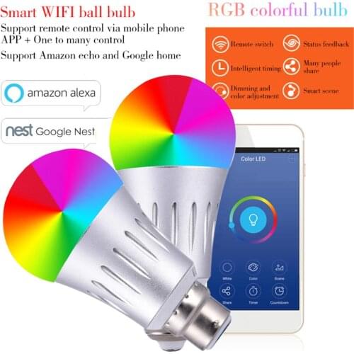 7W Wireless WiFi Smart LED Bulb Support Alexa Google Home