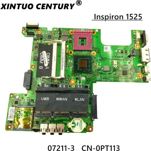 For Dell Inspiron 1525 Mainboard CN-0PT113 0PT113 PT113 07211-3 48.4W002.031 DDR2 Laptop Motherboard Tested