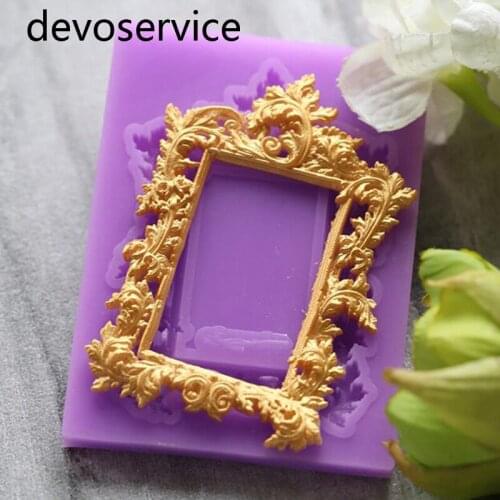 European Frame Silicone Moulds Cake Border 3D Fondant Cake Decorating Tools DIY Gumpaste Cupcake Chocolate Molds