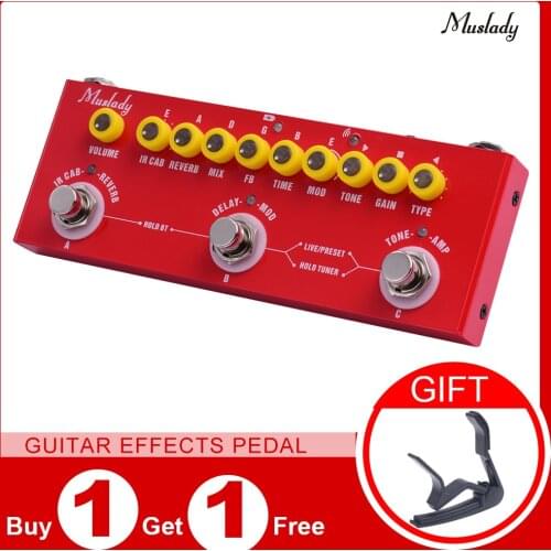 Muslady CUBE BABY Portable Multi-functional Electric Guitar Effects Pedal Built-in Battery guitar pedal guitar effect for Guitar