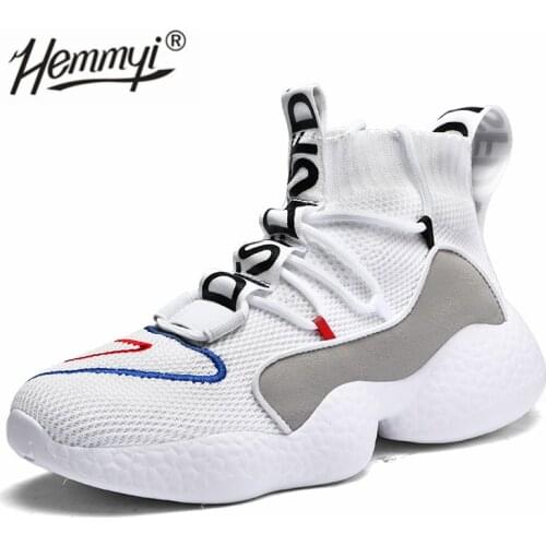Hemmyi High-top Comfortable Shoes Women Sneakers Breathable Mesh Lightweight Platforms 3CM Tenis Feminino Chunky Sneakers