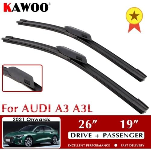 KAWOO New Wiper Car Wiper Blades For Audi A3 A3L 2021 Onwards Windshield Windscreen Window 26"+19" LHD Auto Accessories