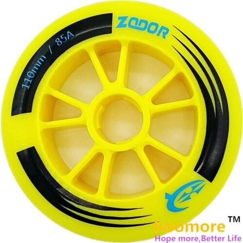 110mm 100mm 90mm 85A yellow green inline speed skates wheel ZODOR Grip racing Marathon wheels, 2 Pieces per lot